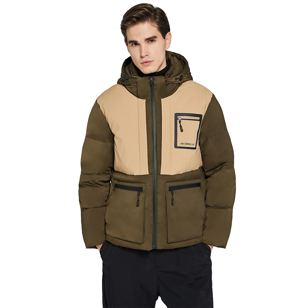 

Men's Thickened Windproof down Jacket, Rainbow reflectiver