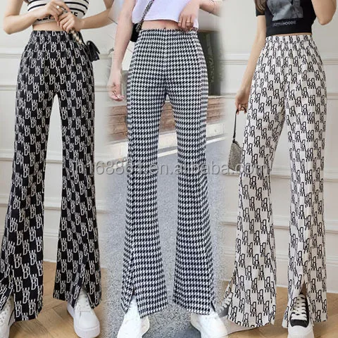 

Wholesale women's High Waist Stretch spring and autumn women's leisure belt patchwork trousers work clothes women's office pants, Customized colors