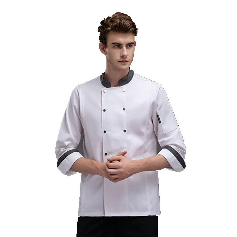 

OEM Service Factory Supply Twill Fabric Buttons Chef Coat Uniform for catering staff