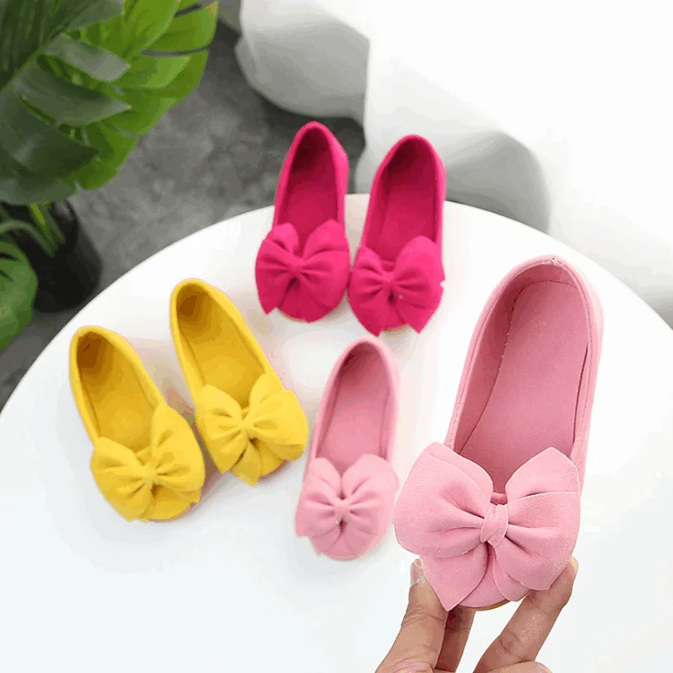 

Lovely Children shoes Princess girls Shoes Kids Girls Bow flat Shoes Dance single for sale