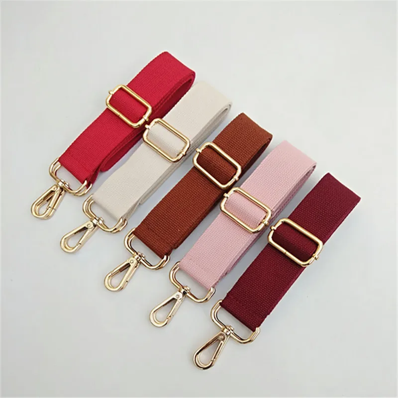 

Custom Solid Cotton Fabric Purse Handle Belt Adjustable Bag Shoulder Straps For Handbags, Multi-colors