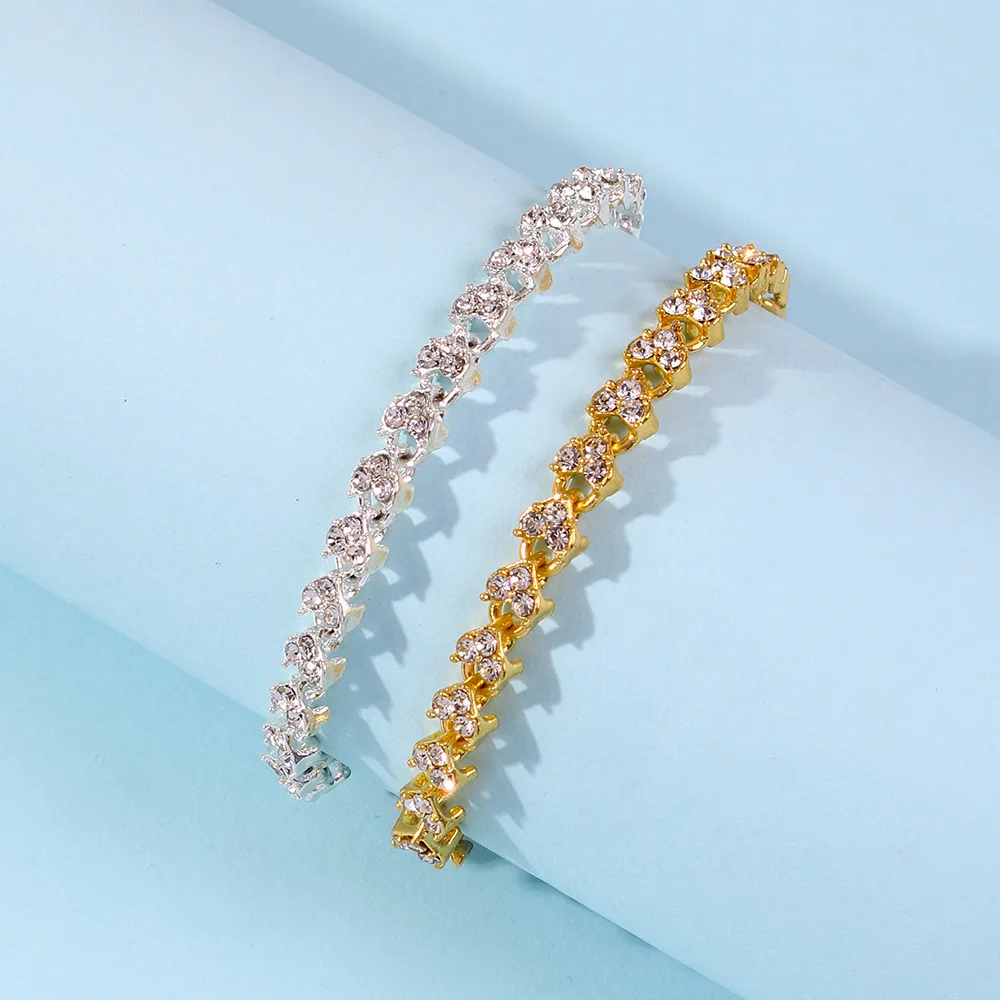 

Creative Fashion Personality Zircon Bracelet Simple Shines Roman Crystal Bangle Bracelet (KB8265), As picture