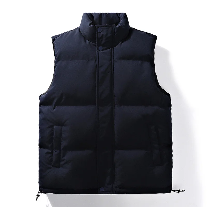 

OEM ODM Custom Winter Warm Thick Men Puffer Vest Windproof Sleeveless Jacket Gilets Plus Size Men's Vests