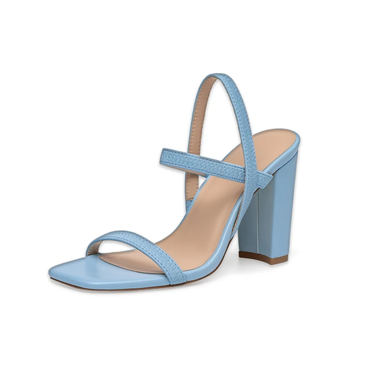 

Factory Direct Selling New Fashion Women's High Heels Light Color High Heels Sandals, Blue