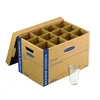 Reinforce corrugated paper anti-collision board red wine shipping box for glass bottles
