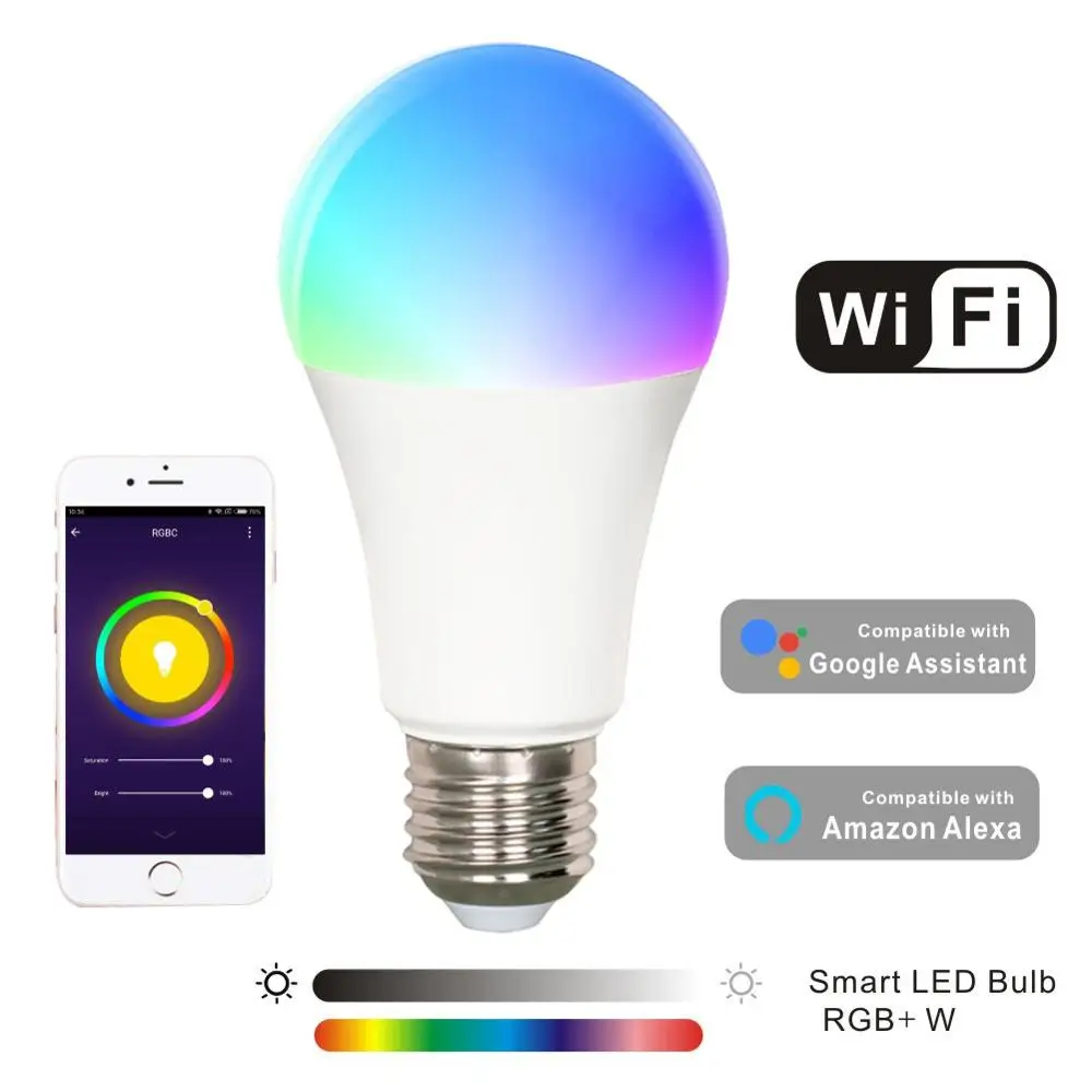 
7W 9W 14w OEM ODM Free APP Control E27 Wifi Wireless Controlled WIFI Lamp Light Bulb LED Smart Led Bulb 