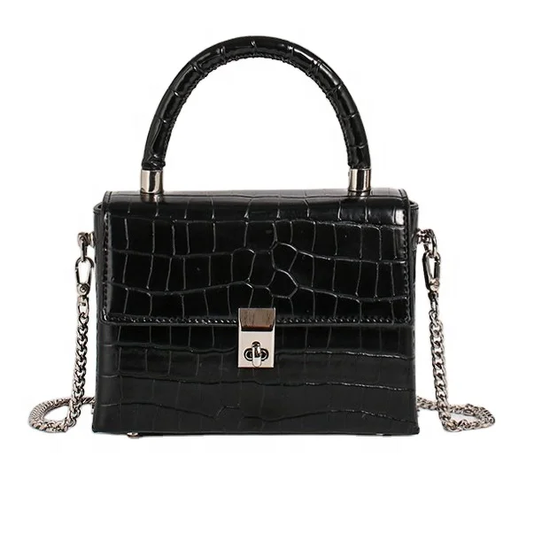 

Elegance Chain Shoulder Bag Crocodile Handbag Fashion Pu Leather Custom Bag With Logo