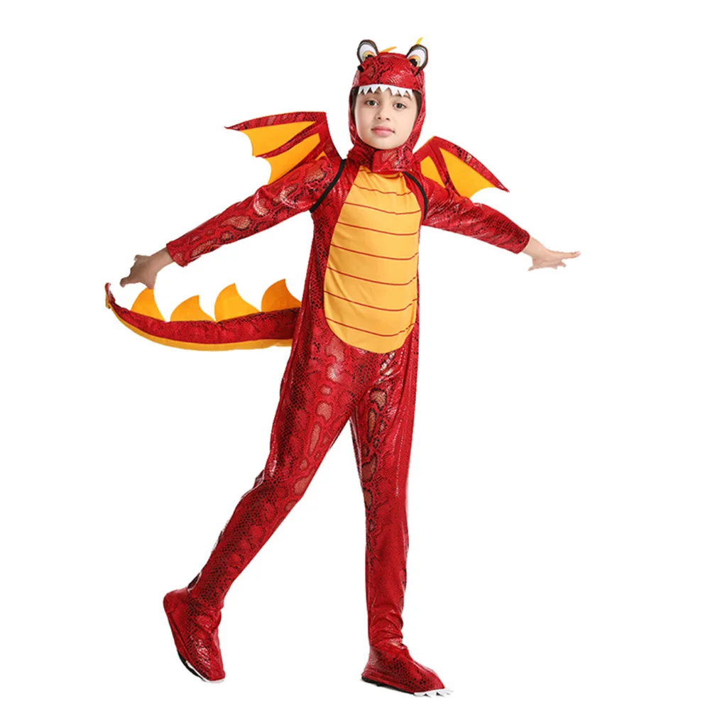 

Halloween Dinosaur Costume Children Flamethrower Wingtail Suit Kindergarten Performance Party Stage Special Costume, Custom