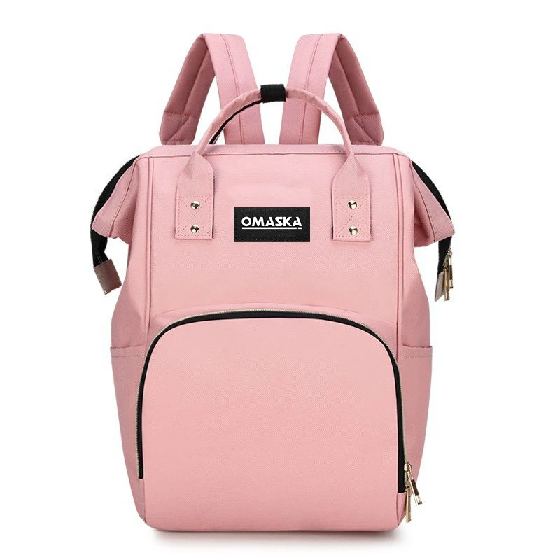 

OMASKA custom wholesale cheap colorful lightweight mommy backpack large capacity portable travel unisex baby backpack, Customized colors