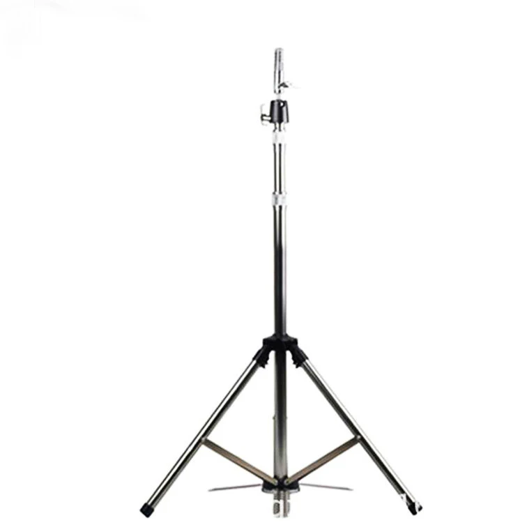 

Adjustable Hairdressing Tripod Stand Training Mannequin Head Holder Stainless Steel Manikin Tripod Stand Wig Stands Mold Clamp, Silver