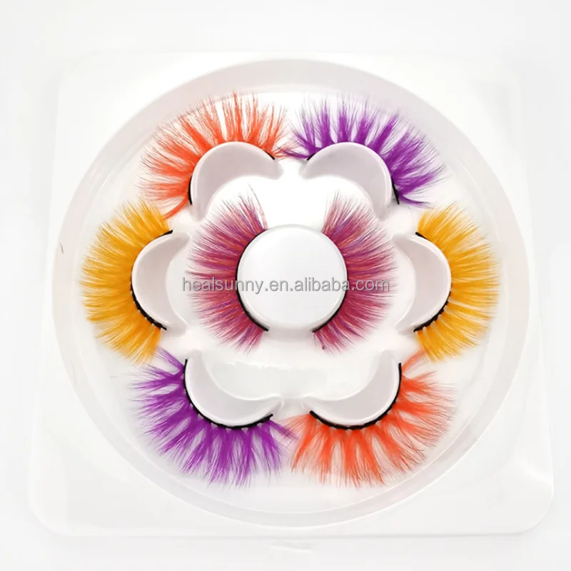 

Wholesale 3D eyelashes natural Mink Premium False Eyelashes color eyelashes, Colors
