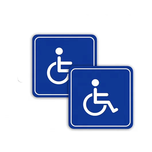 Handicap Symbol Decal Car Window Door Disabled Sign Wheelchair Vinyl Sticker