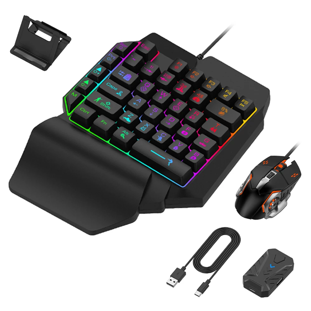 

Portable Combos Black Mouse One Handed 35 Midi Gaming Usb Mini Keyboards For Oem