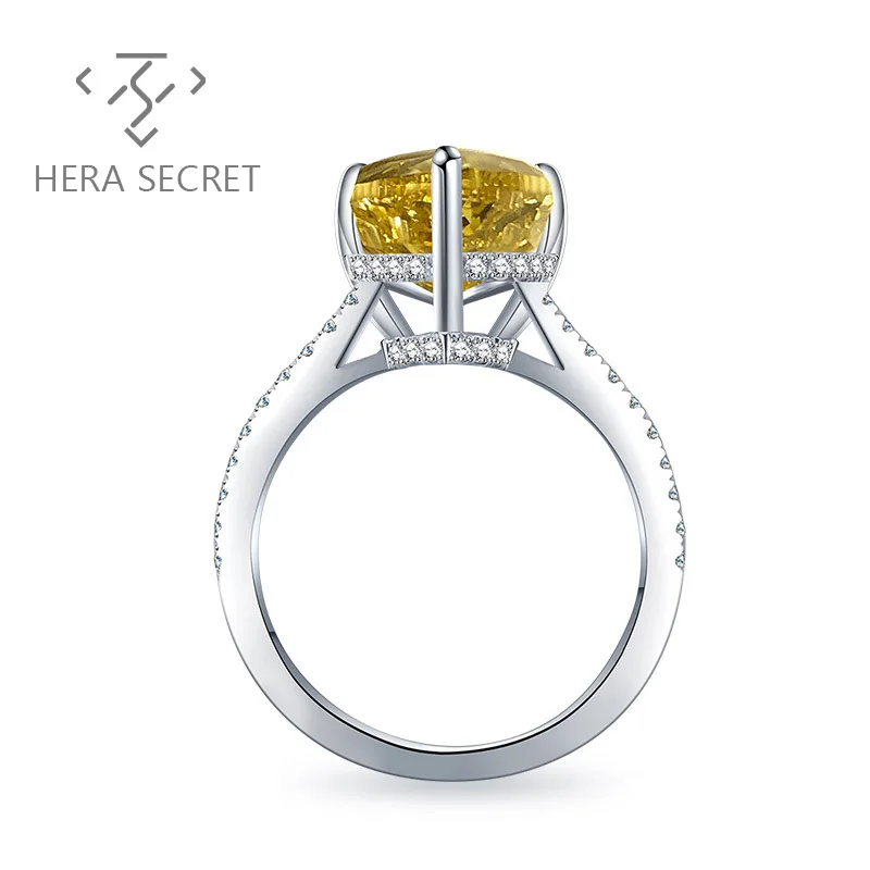 

Classical design chic heart diamond engagement ring women jewelry diamond cvd, Pink,white, yellow