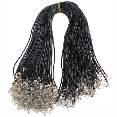 

wholesale 45 cm DIY Leather cord wax thread chain necklace