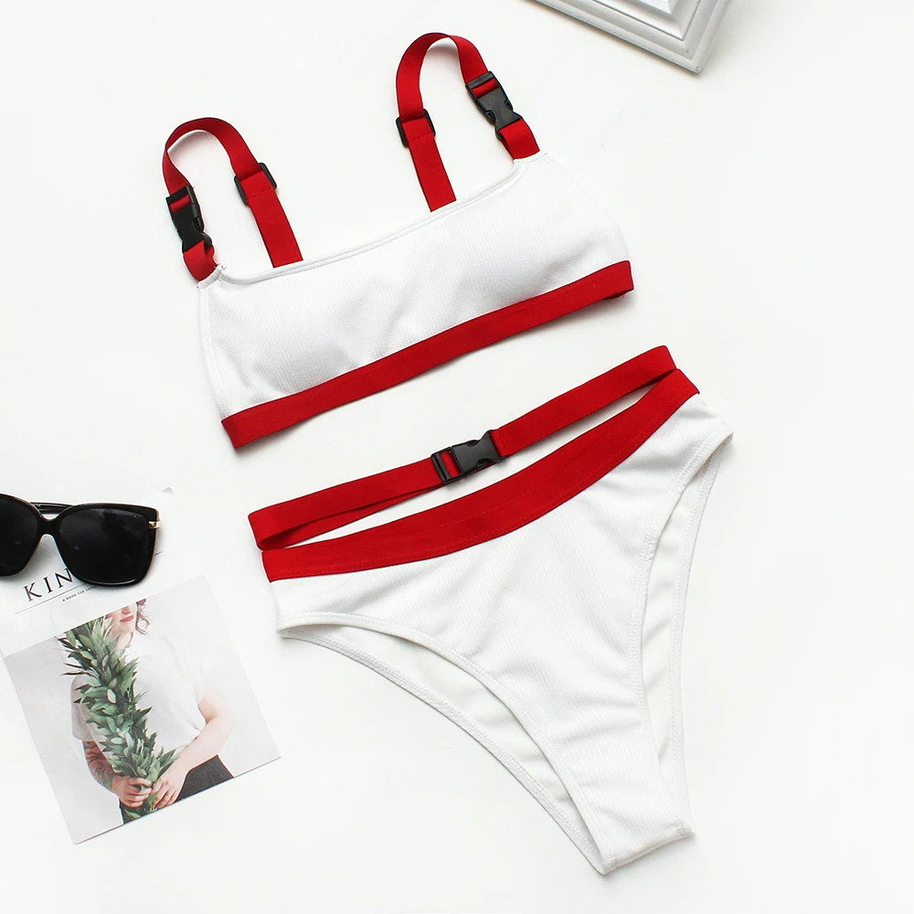 

factory sale ripped two piece women sexy bikini swimwear, Picture