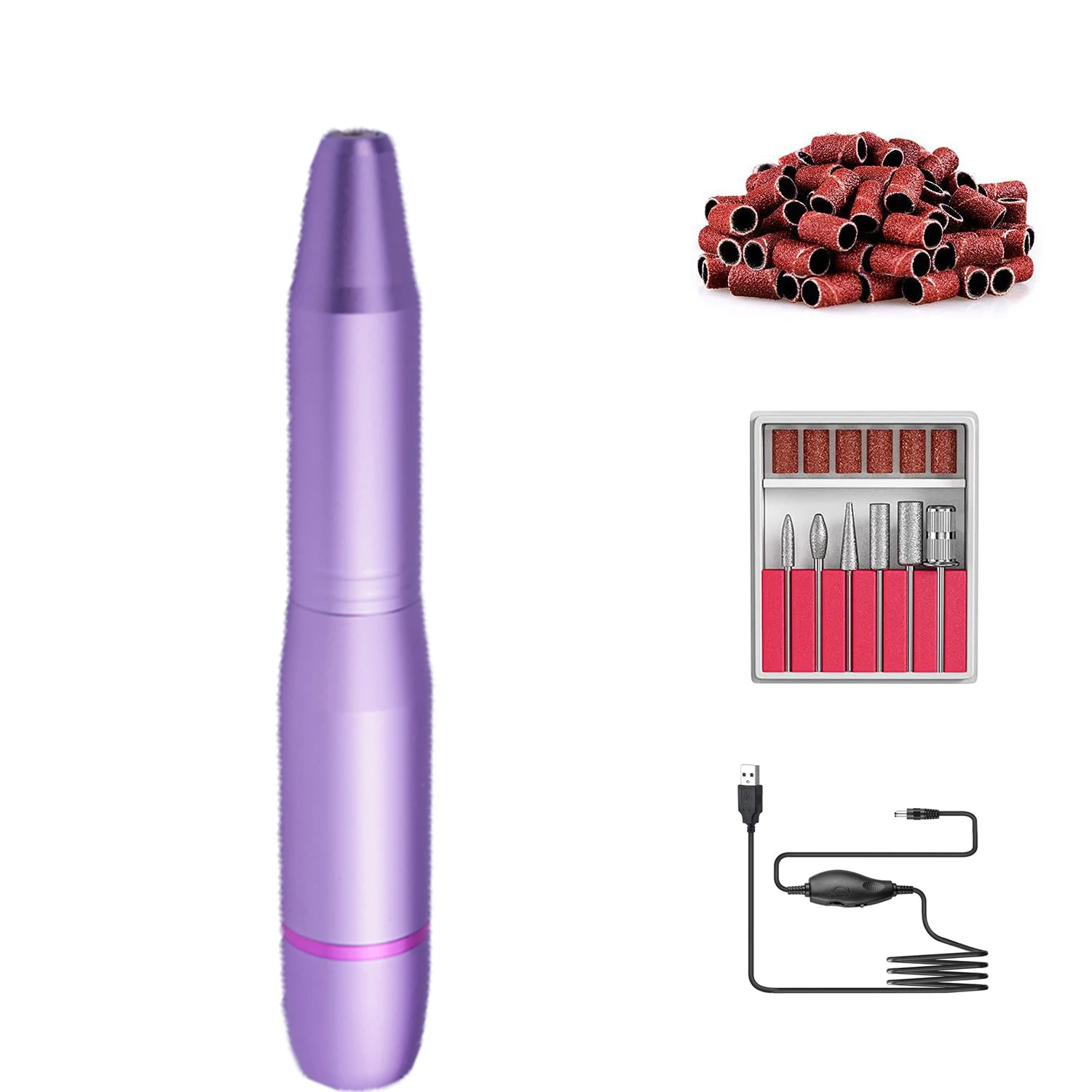 

Professional Efile Portable Electric Nail Drill Kit Set For Acrylic Gel Nails Manicure Pedicure Polishing Shape Tools, Pink