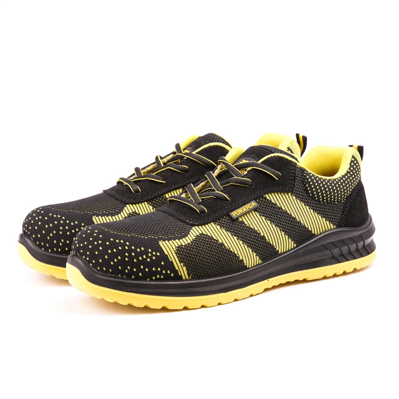 

Factory Direct Steel Toe Steel Plate Sports Safety Shoes, Black