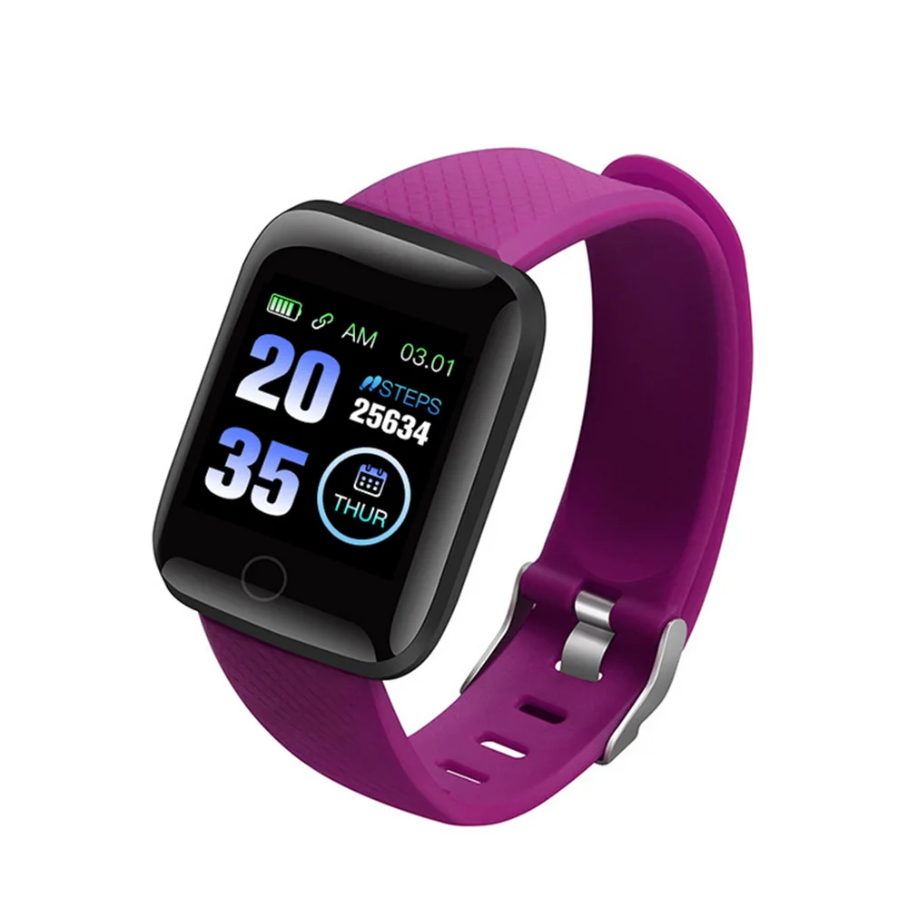 

Amazon Hot Selling smart watch 116 plus wrist band bracelet blood pressure sport wristband fitness smartwatch D13, Black / blue / red / purple / green