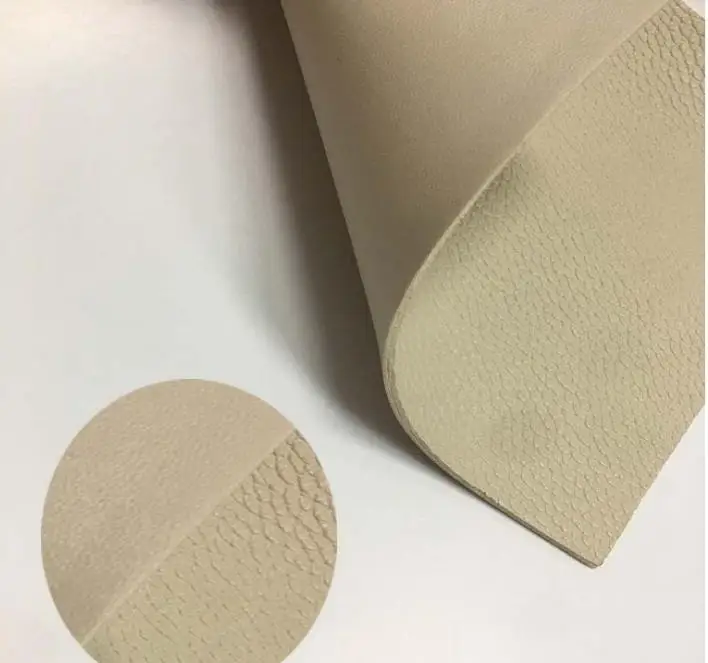 Vintage Style Litchi Solid Color Cotton Back  PU Faux Leather Leatherette Fabric for Making Bag/Decoration/Wallet/Earring
