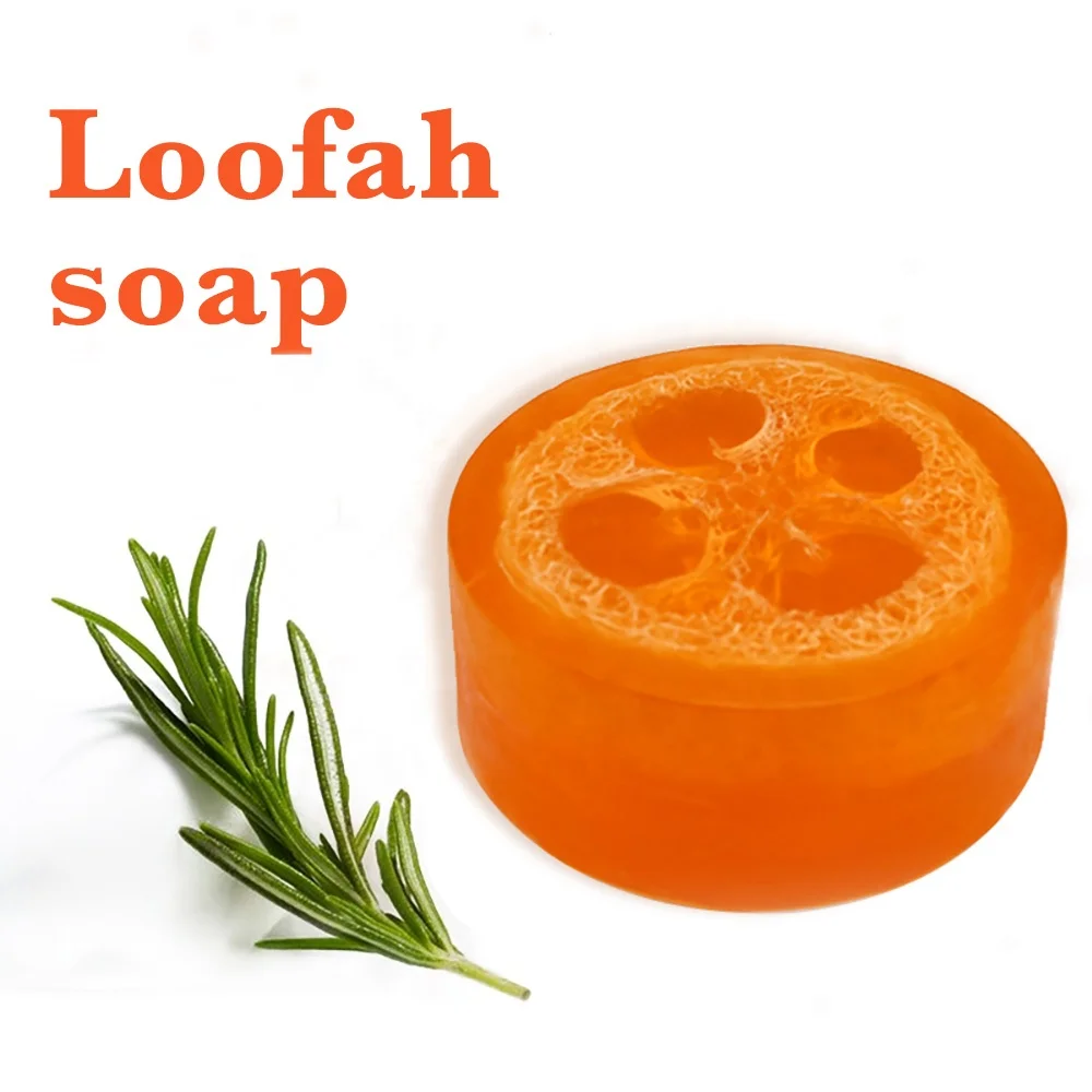 

2021 Hot Selling 100% Natural Organic Loofah Soap For Body & Face Cleaning Soap Bar