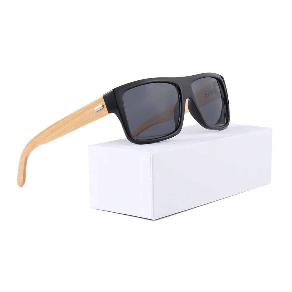 

Funky bamboo glasses Red Mirror running UV400 sunglasses, Custom colors