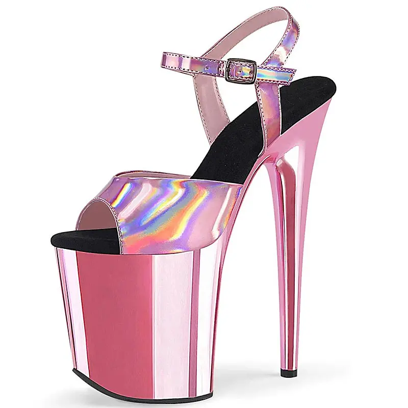 

Super High Heel Sandals Women Pole Dance Shoes Nightclub Performance Pole Dancing Sandal Ladies, Silver, gold, blue, red