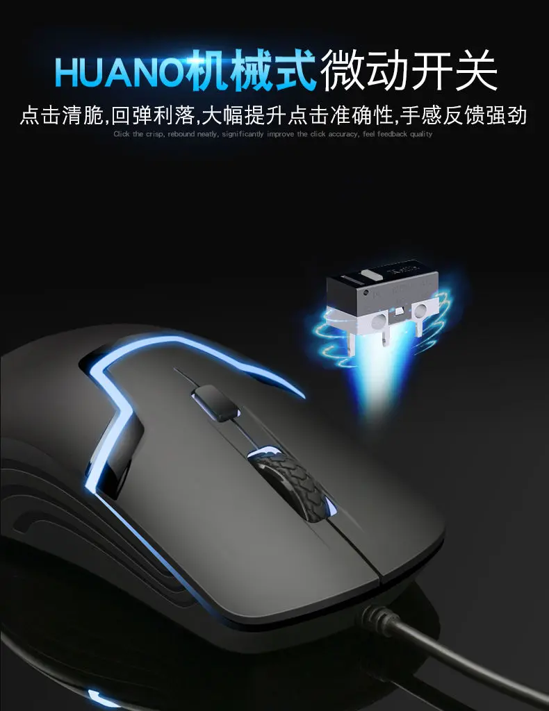 Huipu Hp M100s 6d Gaming Mouse Game Wired Not Wireless New Style Black High End Brand Buy Latest Style Comfortable Individuality Personality Character Selfhood Inexpensive Budget Macroprogramming Dpi Can Be Adjusted Glowing Wired
