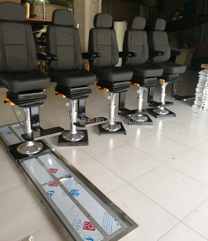 Marine Boat Leather Adjusted And Orbital Pilot Captain Helmsman Chair