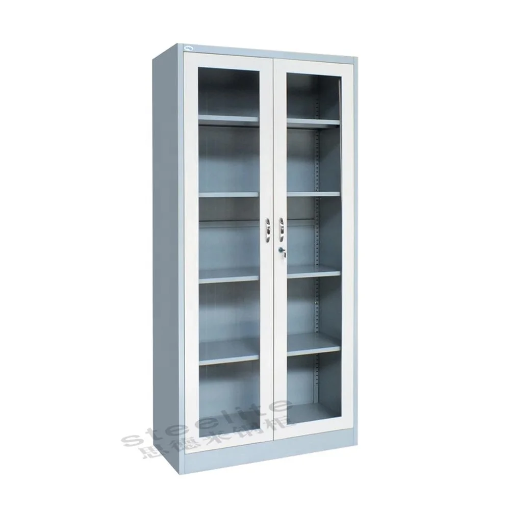 Kd Freestanding Larder Cupboard Glass Display Kitchen Pantry