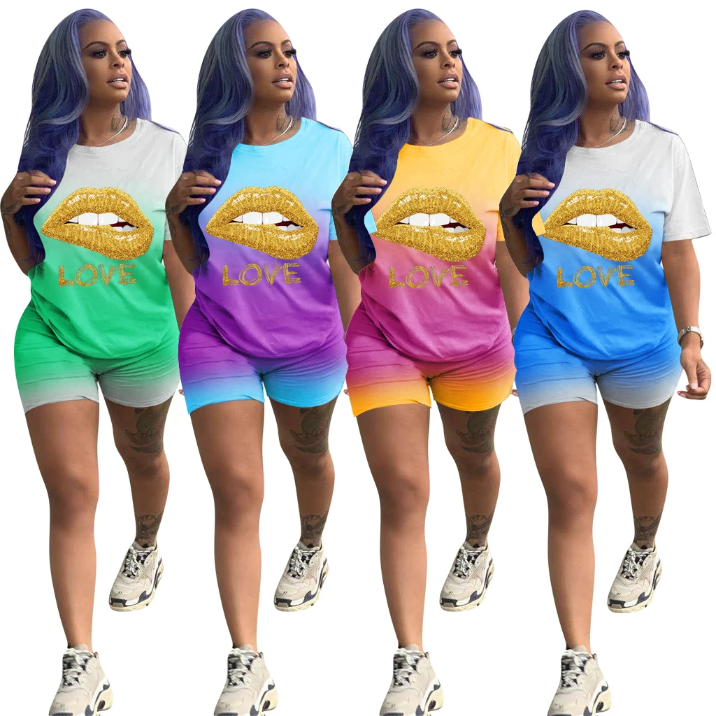 

hot summer fashion plus size two piece set women clothing