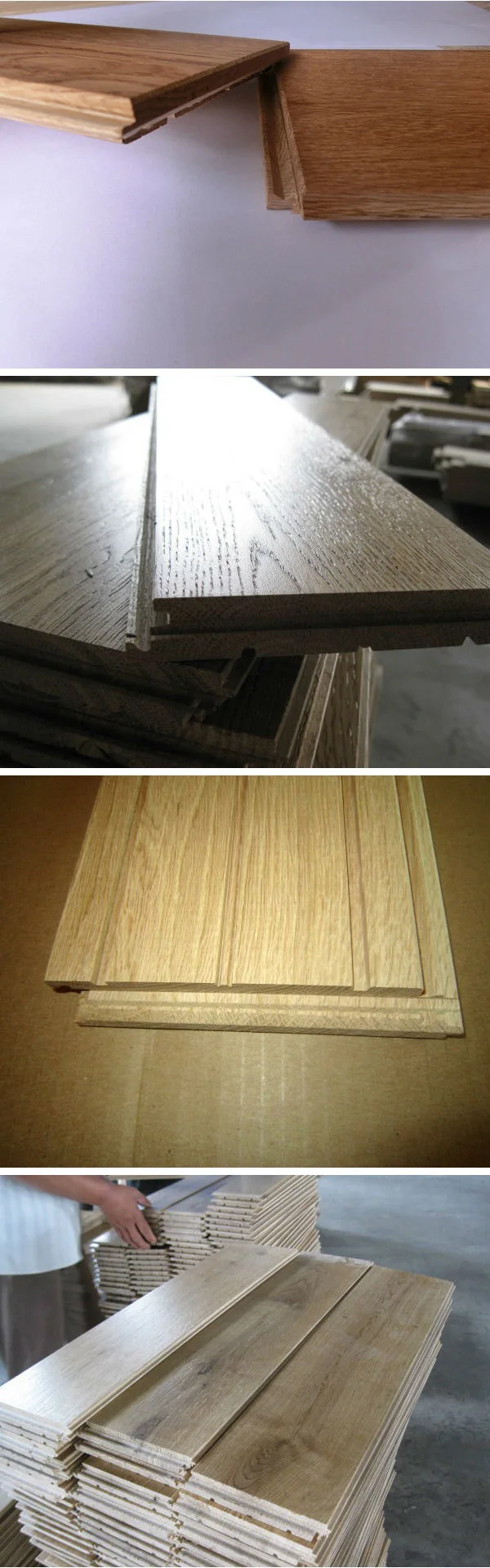 DIY French Oak Solid Wood Floor,Click System ABCD Style