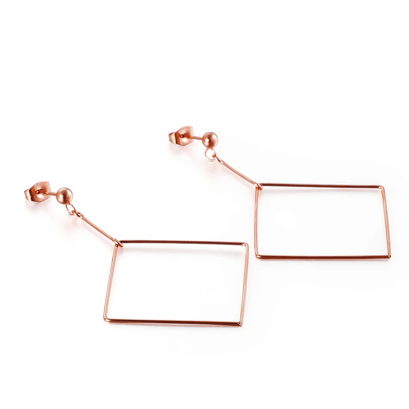 

Factory Direct Sales Geometric Stainless Steel Stud Earrings Jewelry, Silver/rose gold/gold