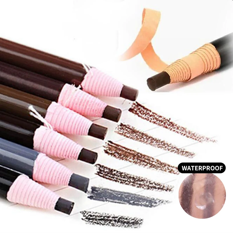 

Microblading Waterproof Eyebrow Pencil Eyebrow Design Easy Color Long-lasting Cosmetic makeup eye pencil, 5 colors
