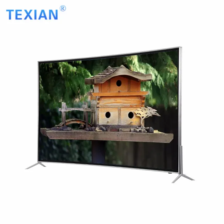 

High definition 4k smart tv 65inch favorable price lcd tv curved explotionproof technique screen silver 60