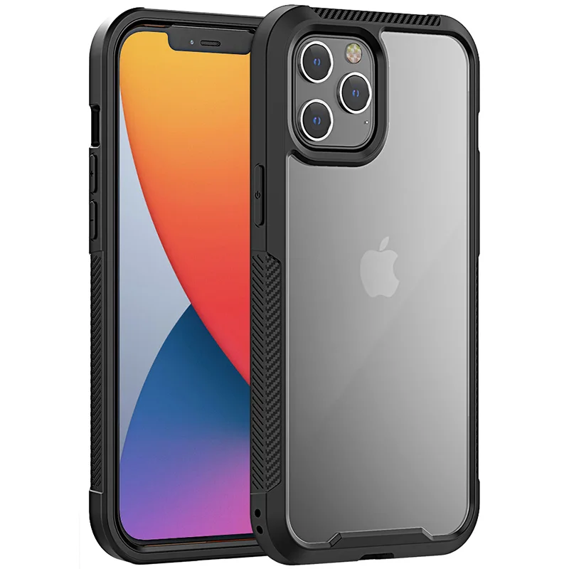 

Hybrid TPU Acrylic PC Transparent Back Mobile Phone Cover For iPhone 12 11 Pro Max XS XR XS MAX 7 8 Plus, Multi colors