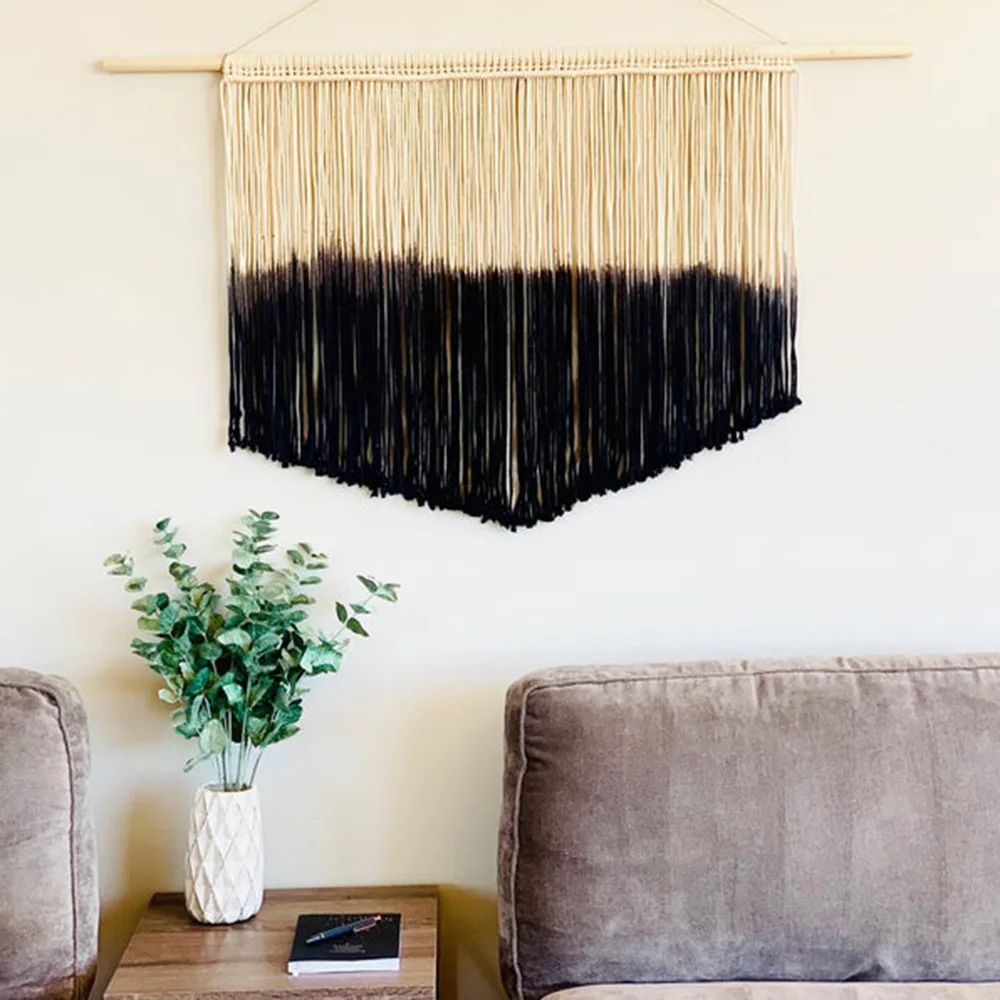 

Bohemian Home Decoration Wall Hanging Woven Cotton Tassels Tapestry