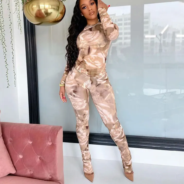 

FS3372A 2021 new fashion two piece set women clothing