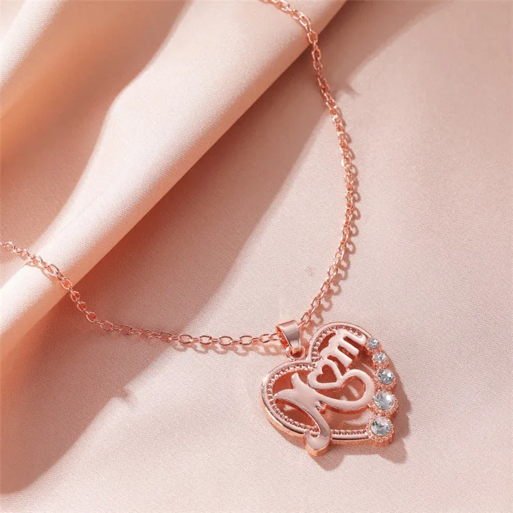

2021 New Arrive Mothers Day Necklace Gold Hearth Necklace Gift For Mother, Picture