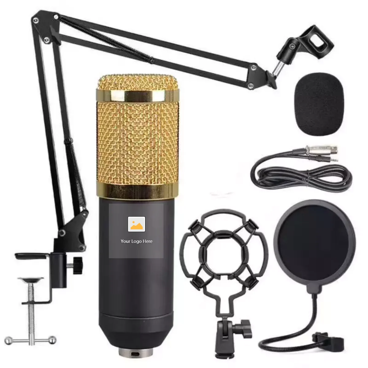 DJ Sound Studio Dynamic Mic Shock Mount Mikrofon BM 800 Condenser Microphone Kit 