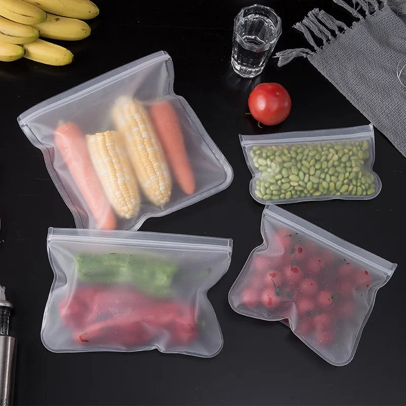 

1 Pc Reusable Food Fresh-keeping Bag Refrigerator Food Storage Bag Fruit And Vegetable Airtight Bag