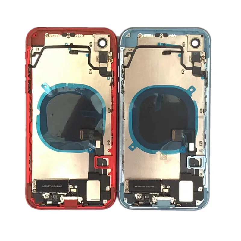 

For IPhone 8 8P 11 Max 12 pro Back Full Housing Battery Rear Door Cover Middle Frame Chassis with Flex Cable Parts Assembly, Black silver gold red