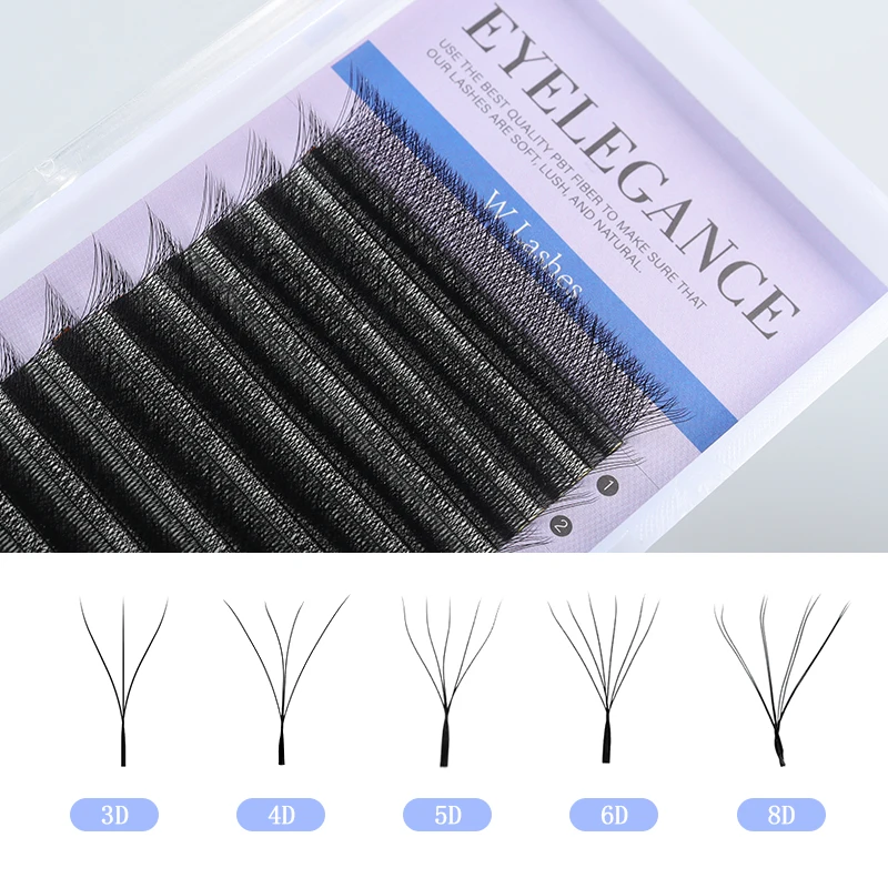 

Wholesale Eyelegance 0.07 C D Curl Soft W Lashes 5D Fairy W Eyelash Extension