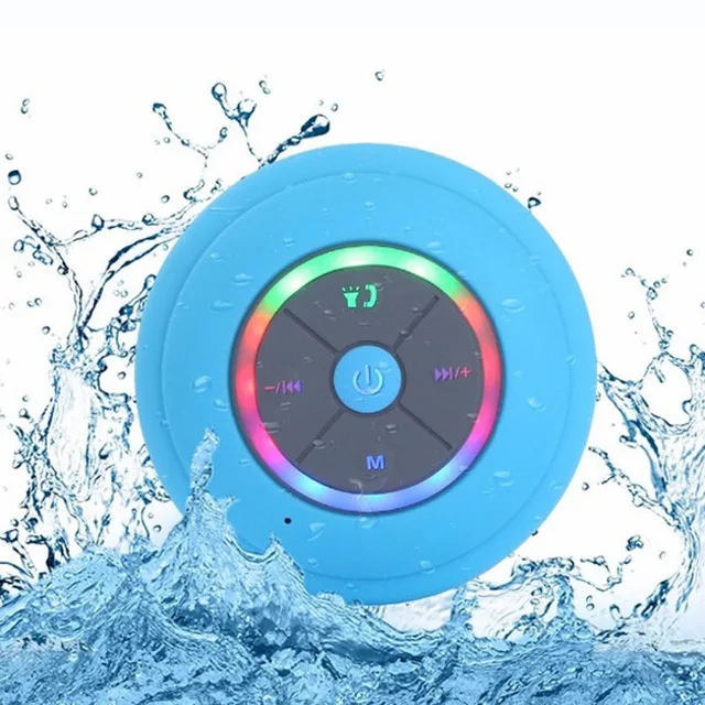 

Mini new LED light bathroom waterproof Blueteeth speaker large suction cup car Blueteeth speaker, Pink, blue, black