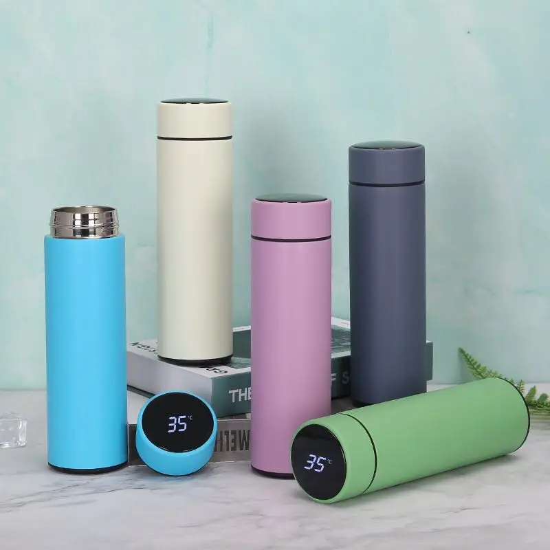 

Mikenda vacuum flask with temperature display water bottle custom logo smart water bottle reminder, As picture
