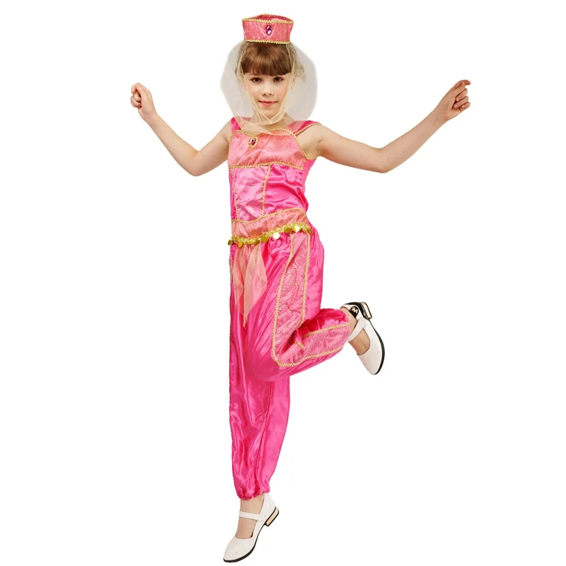 

New Style Girls Princess Costume Halloween Christmas Carnival Party Cute Exotic Pink Suit For Girls