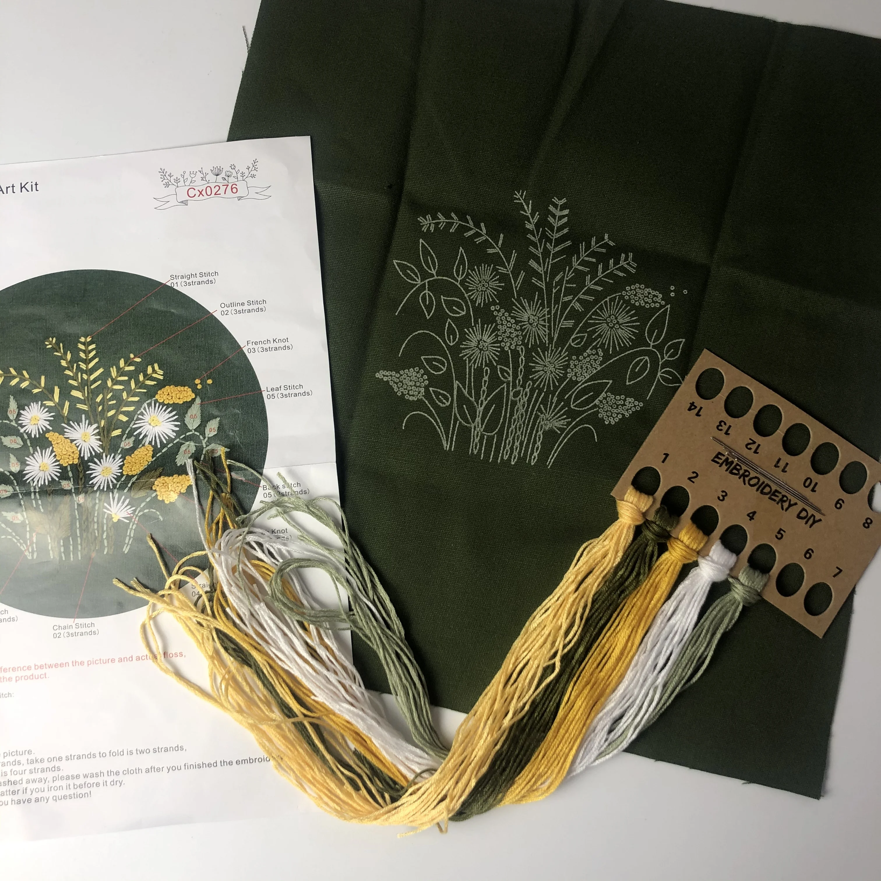 
HOT Selling Handmade Embroidery Set Needlework Sewing Craft For Beginners DIY Embroidery Kits 