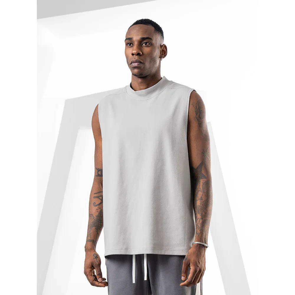 

Originality men summer stylish sports custom logo print hip hop black white fashion cotton fitness travel gym men singlet