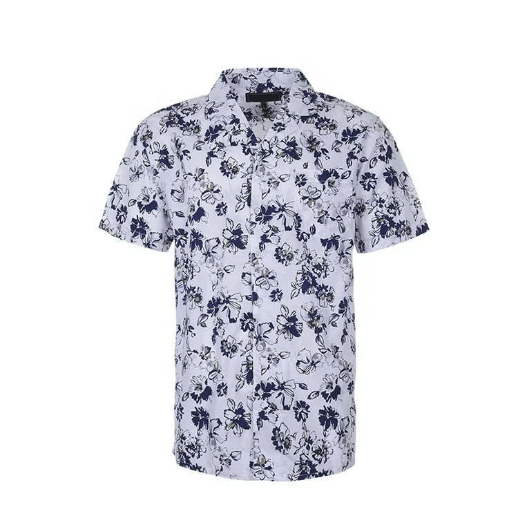 

Latest design custom made new short sleeve floral men turkish shirts