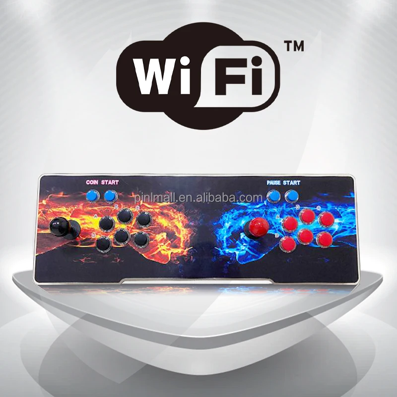 

WIFI download 6688 version H3 main chip Pandora E-Sport box for 2 people to play TV joystick arcade R&D factory, Black